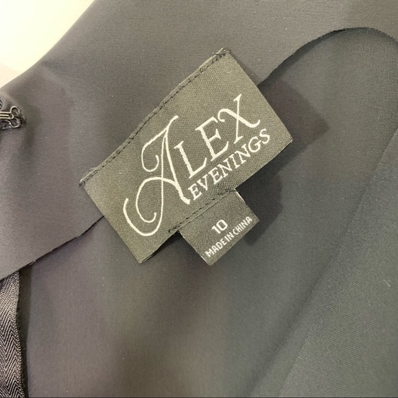 ALEX EVENINGS Jersey Knit Rhinestone Detail Dress - Picture 9 of 12